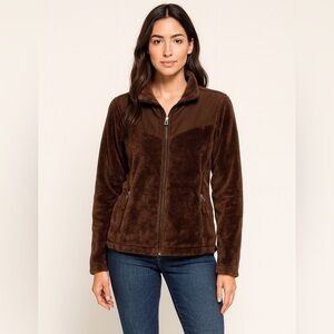 SNOZU Gorpcore Performance Fleece Jacket Brown Size Medium